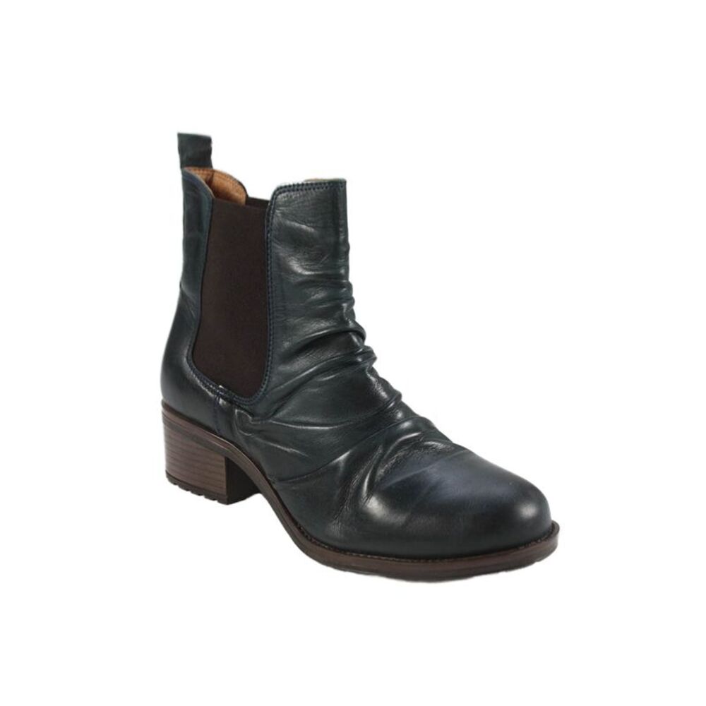 Miz Mooz women's Round To Block Pull-On Ankle Boots Green Size 39